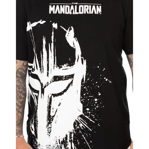 Star Wars: The Mandalorian Mens Splattered Pajama Set / Black/White/Gray - Picture 5 of 6